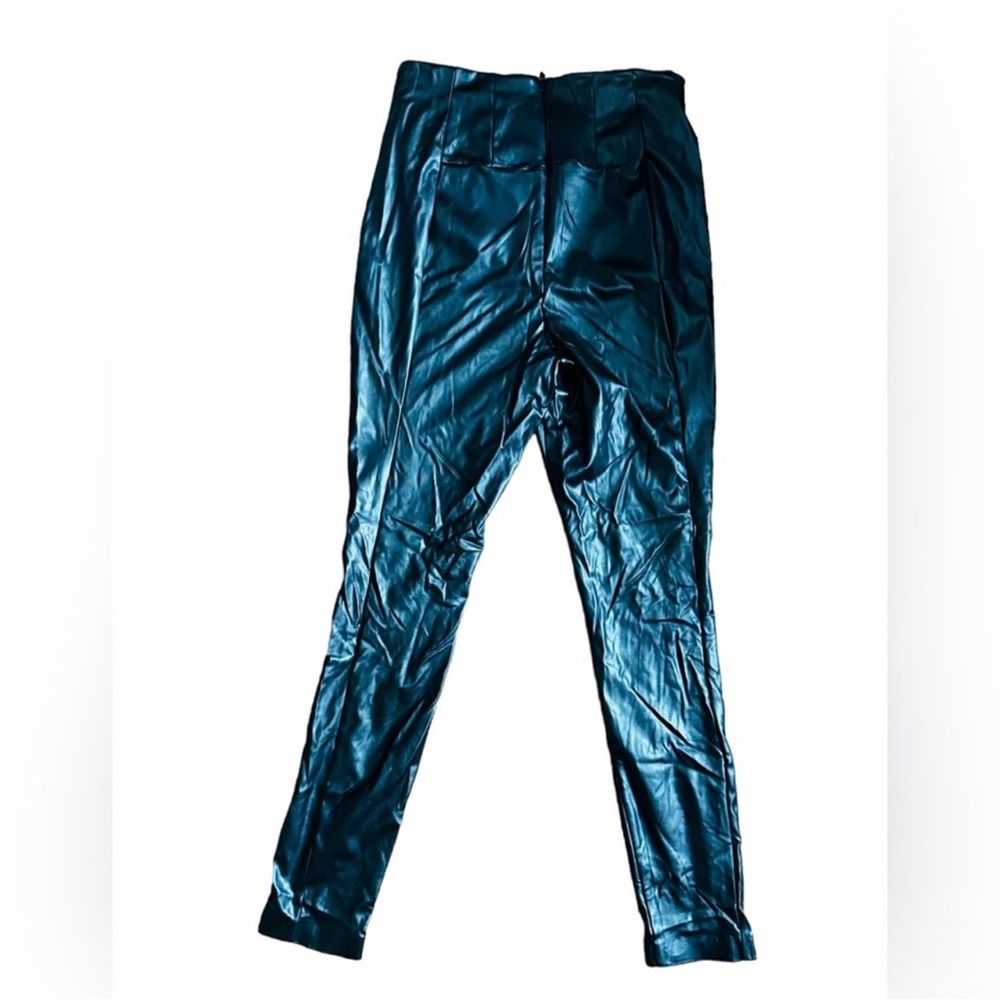 GUESS faux leather pants faux leather leggings zip up back | high waist - Picture 6 of 7